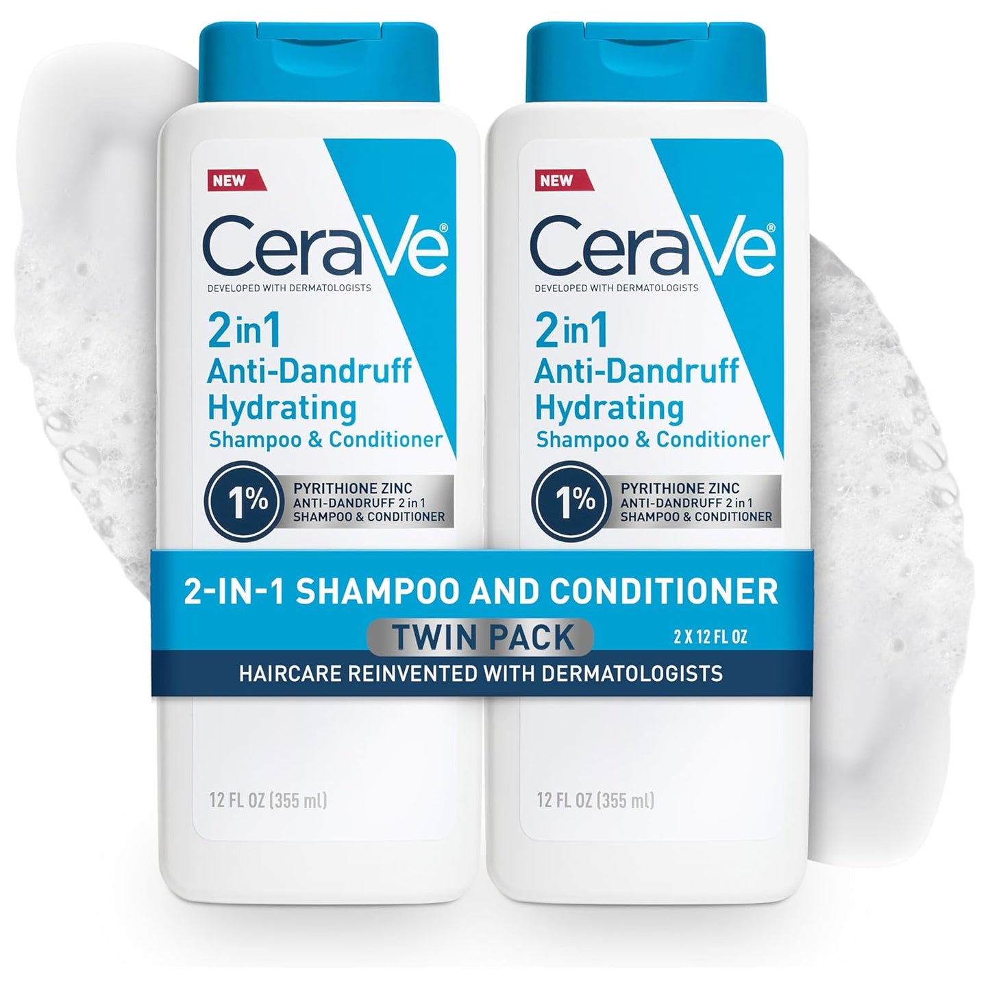 CeraVe 2 In 1 Hydrating Anti Dandruff Shampoo And Conditioner