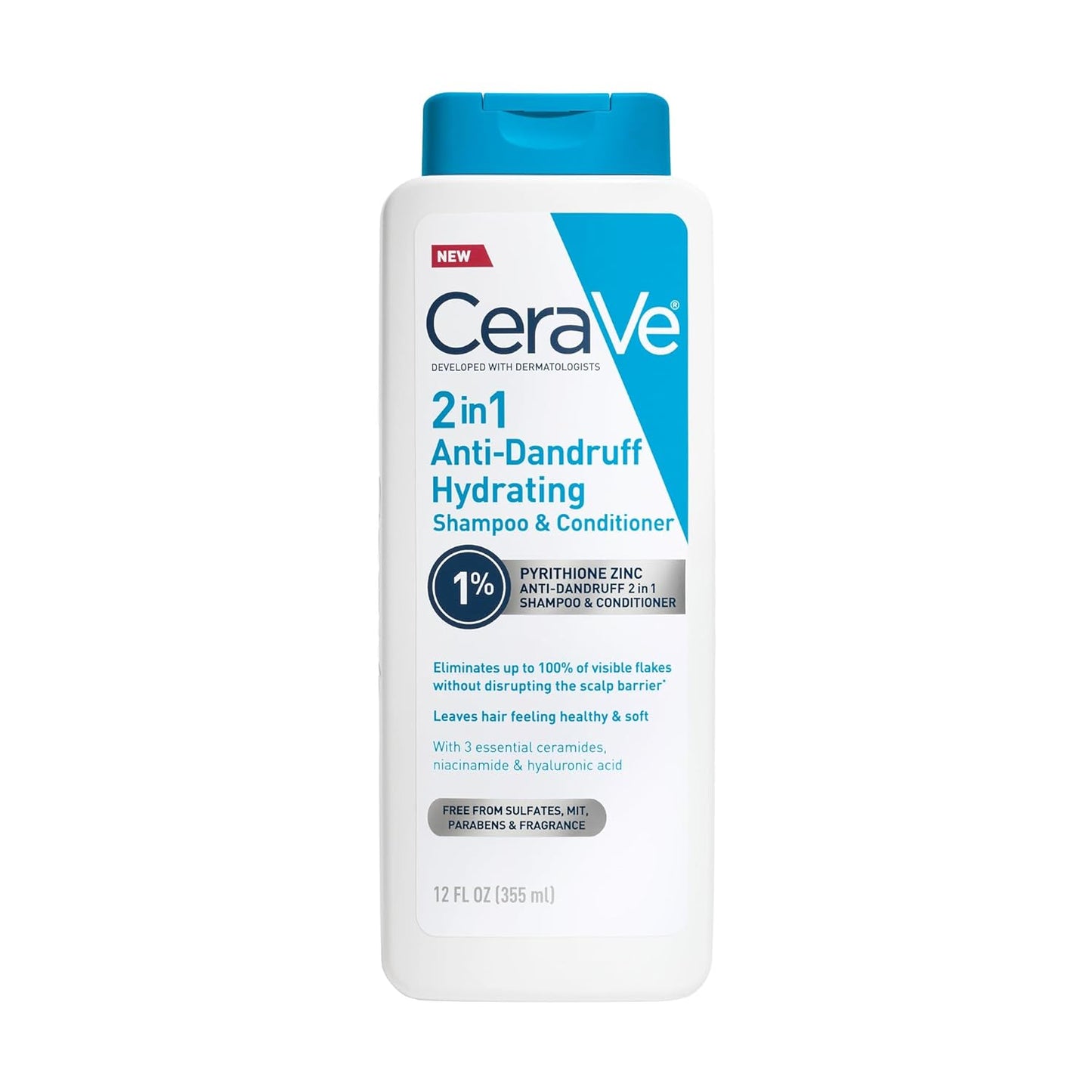 CeraVe 2 In 1 Hydrating Anti Dandruff Shampoo And Conditioner