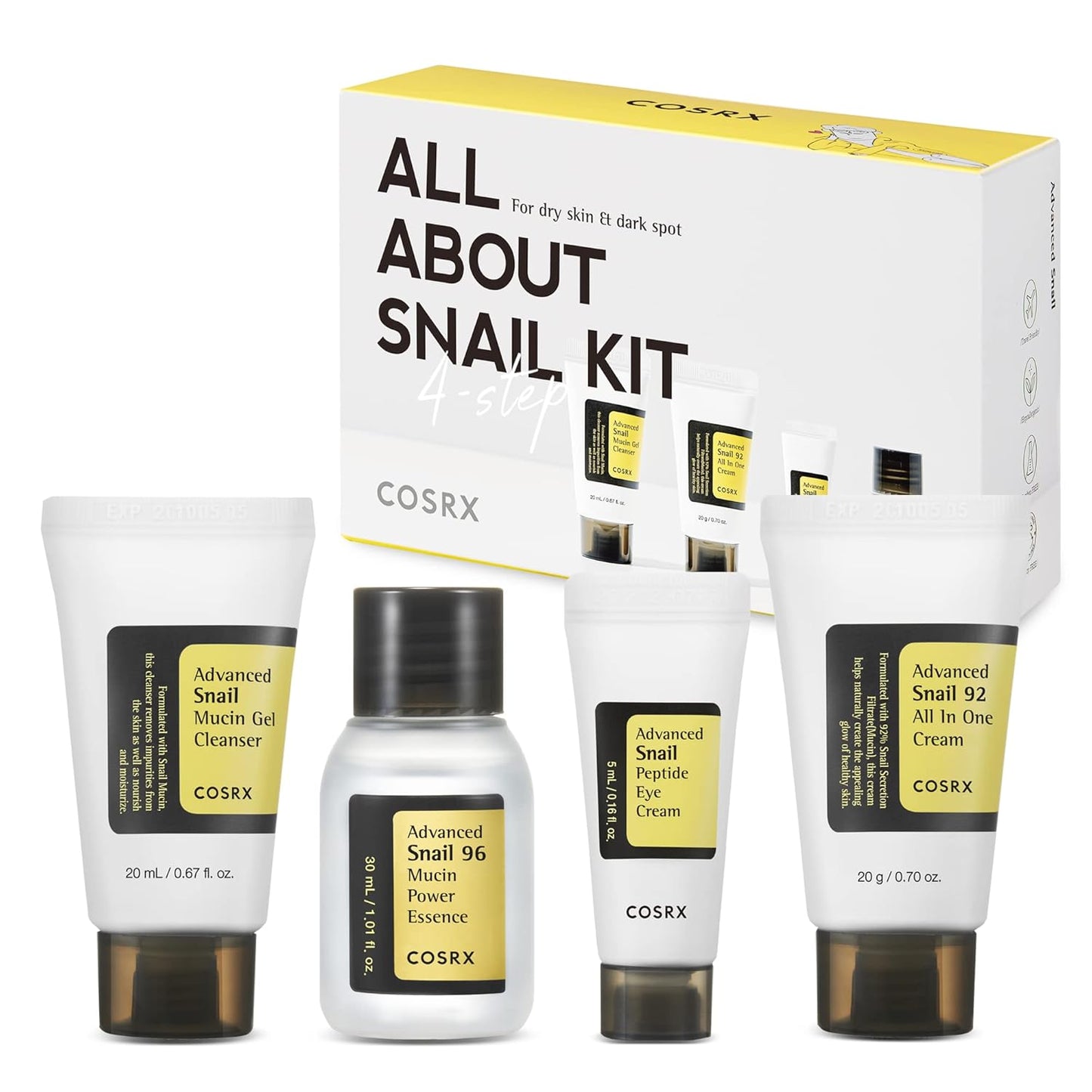 COSRX Snail Mucin Korean Skin Care Travel Set
